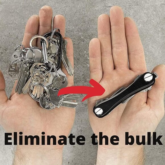 🆕 Men Red Smart Compact Keychain Holder Organizer Ensuring Silent Experience - Picture 3 of 7